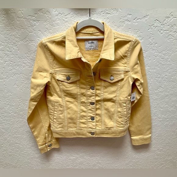 NWT Old Navy Yellow Girls Jeans Jacket - Picture 2 of 8